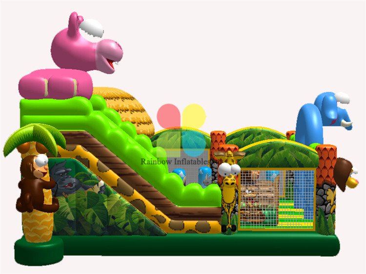 RB01025（7x5m ） Inflatable Popular Jungle Animal Slide for Kids and Children/ Inflatable High Slide