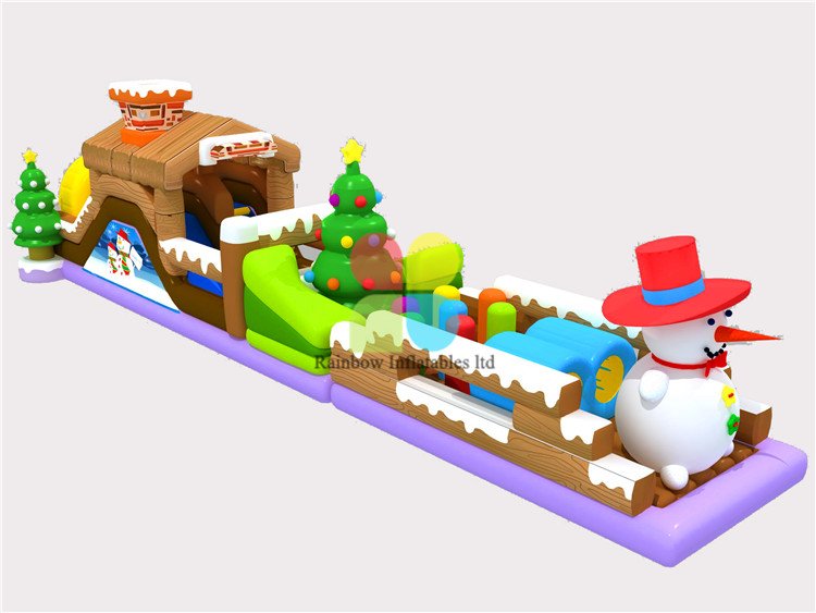 RB05006（14x4m）Inflatable Snow obstacle Christmas house 