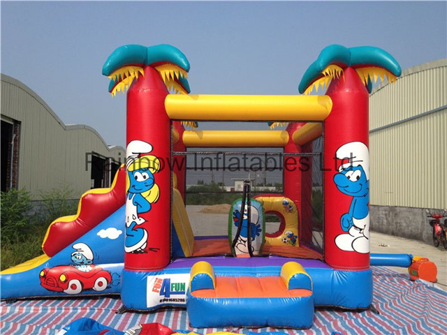 Inflatable The Smurfs Bouncer for Commercial Use