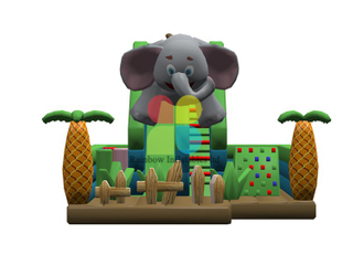 RB004151（7.9x8.3x5.8m）Inflatable Elephant theme playing funny inflatable bouncer funcity with slide new design