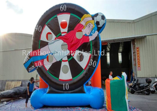 RB9041（4x5x1.5m） Inflatable rainbow football shot sports game