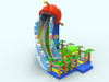 Inflatable Funcity Newest Lantern Fish Theme with Climbing Wall And Wave Giant Slide Ocean Theme Playground 