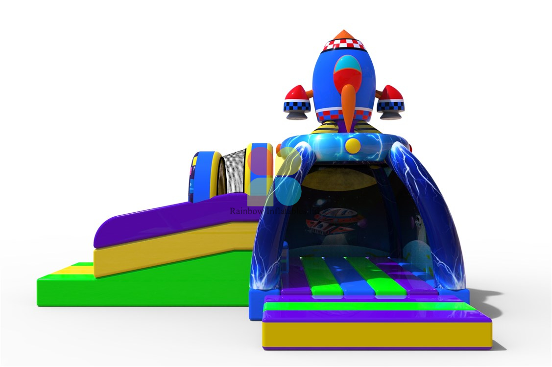 Inflatable Rocket Bouncer with Slide