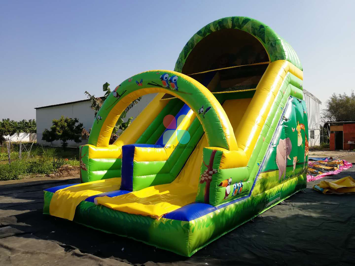 Small Size Inflatable Safari Park Slide for Sale