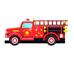 Inflatable Fire Truck Jumper Fire Station & Fire Truck Inflatable Obstacle