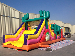 RB5037（13x4m） Inflatable Rainbow attractive obstacle course for sale