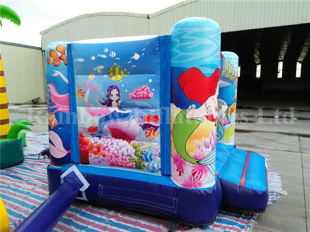 RB1135-1（3.5x4m） Inflatable Rainbow undersea theme bouncy castle 