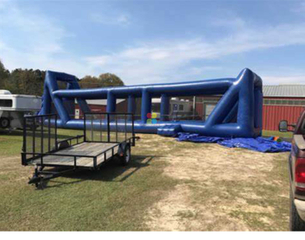 Standalone Huge inflatable Zip Line with Climb Ladder And Slide