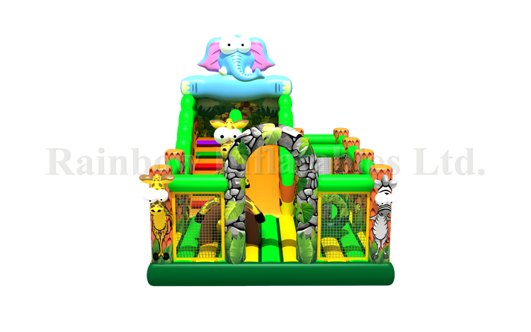 Outdoor Small Inflatable Animal Zoo Funcity Playground for Toddlers