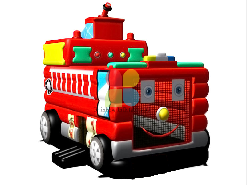 Red Inflatable Fire Truck Bouncer for Kids