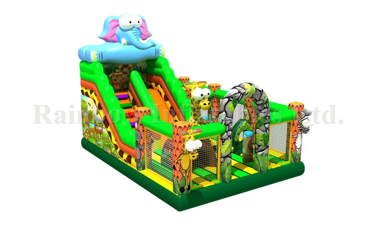 Outdoor Small Inflatable Animal Zoo Funcity Playground for Toddlers