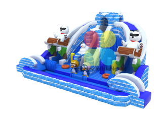 New Design Ice world penguin white bear inflatable Bouncer Funcity playground 