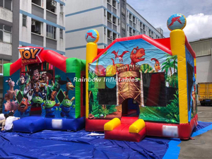 Dino Park Bounce House Inflatables -Rainbow Inflatables