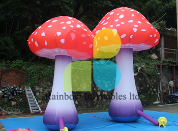 Giant Outdoor Decorative LED Lighting Inflatable Mushroom For Event Decoration 