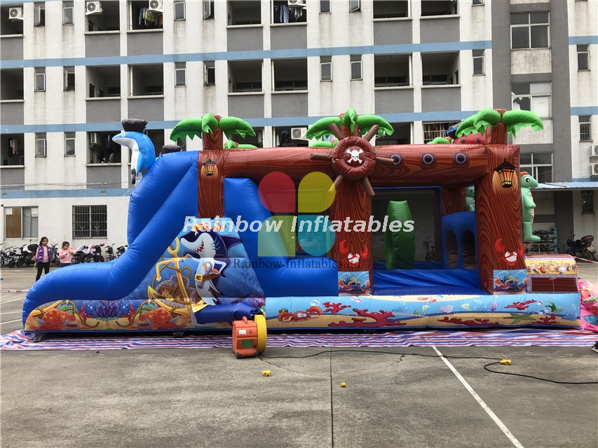 Inflatable Pirate Ship Bounce Obstacle-Rainbow Inflatables