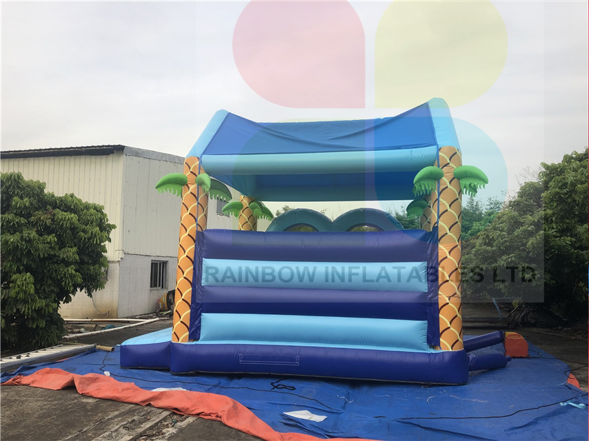 Guangzhou Rainbow Inflatable Mermaid Princess Combo Factory Best Selling Inflatable Moana Combo Beach Theme Inflatable Bouncer with Slide