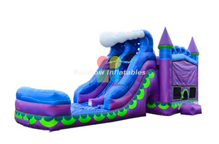 Inflatable Ocean Wave Water Slide Jumper-Rainbow Inflatables