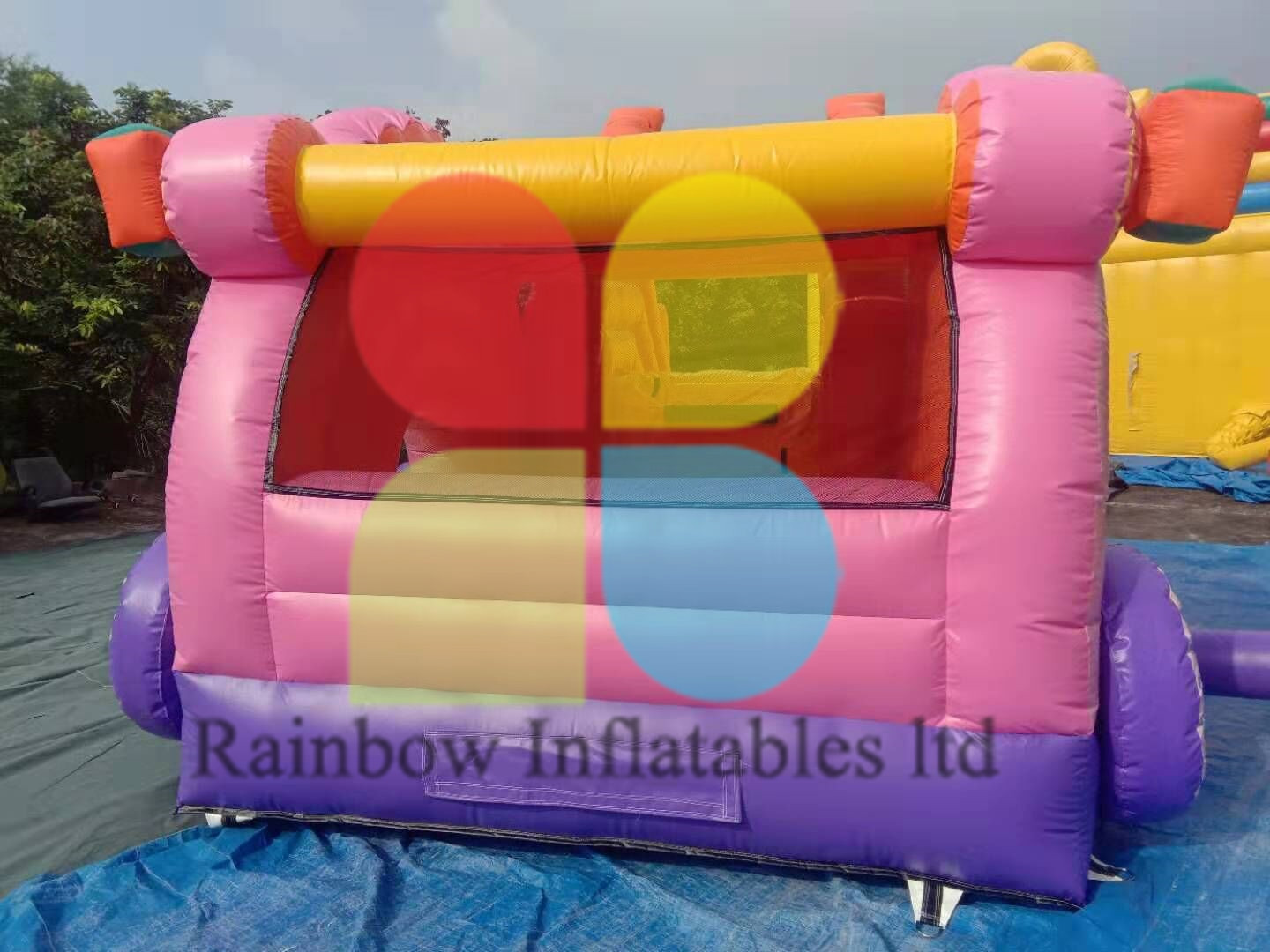 nimal Inflatable Unicorn Bouncer with Slide For Kids