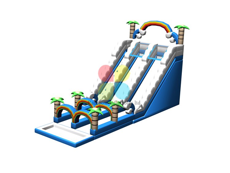 RB06114（15x6x7m）Inflatable jungle double slide new design for sale