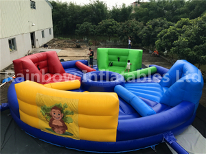 Hot Sale Outdoor Commercial Inflatable Hungry Hippo Chow Down Game for Adults