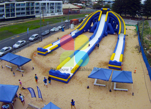 15m high adults giant inflatable triple water slide for water,FreeStyle Slides. Rainbow Inflatable giant water slide