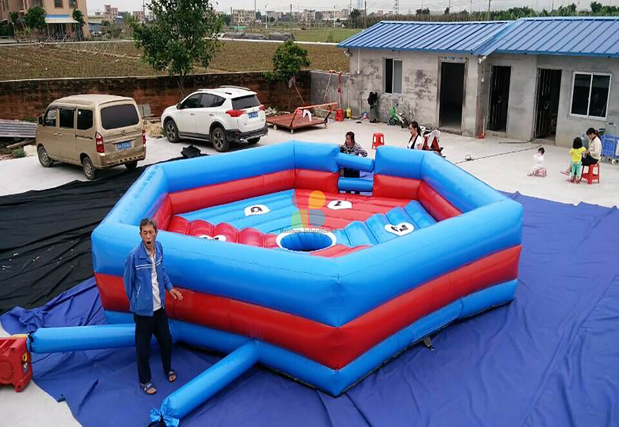 RB91015 （dia 7m）Inflatable Wipeout Game Matrress /inflatable mechanical bull