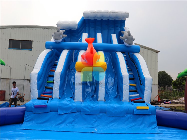 Customized Commercial Durable Inflatable Ground Water Park Aqua Park for Sale