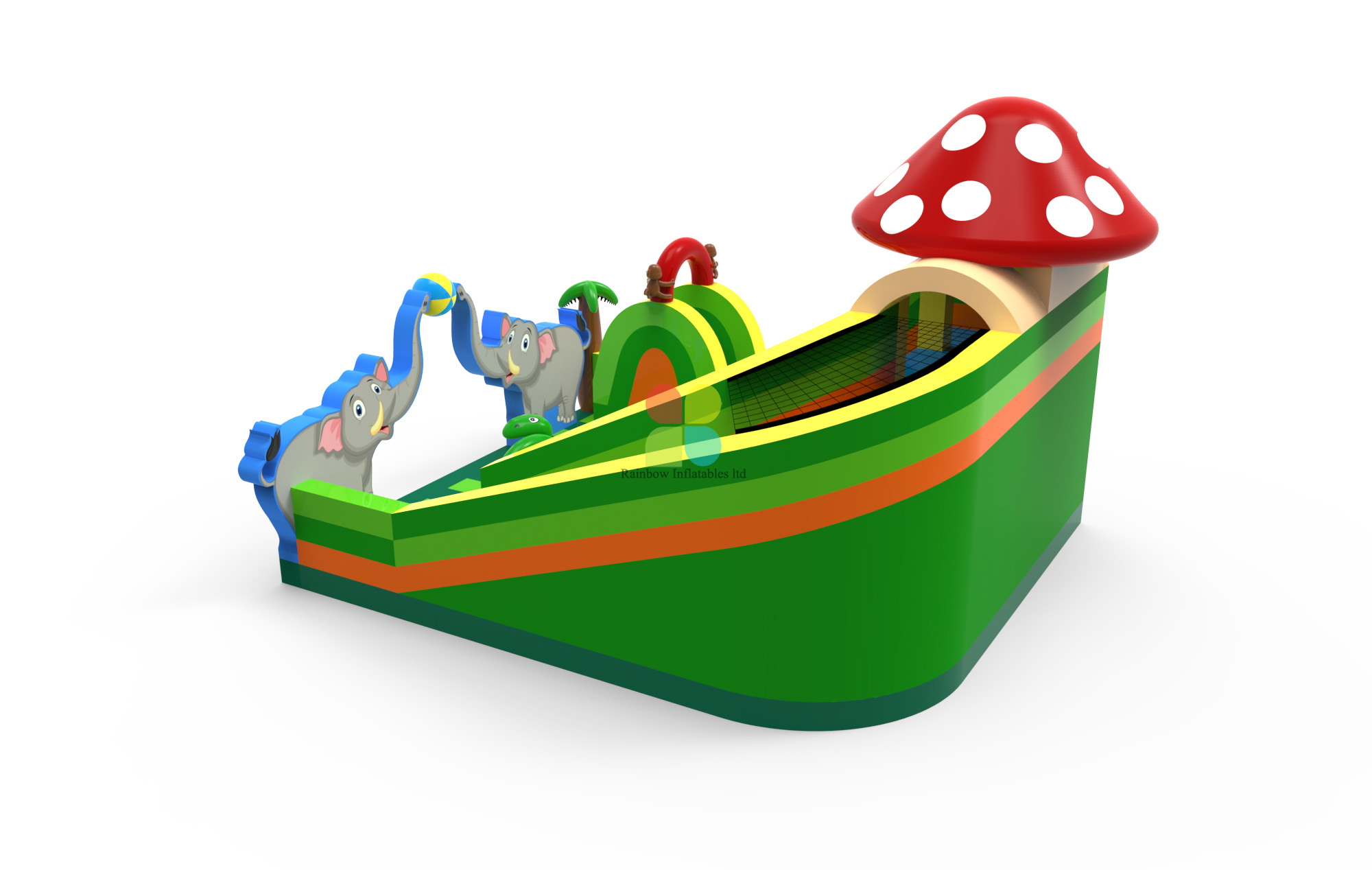 Mushroom House Toddler Inflatable Obstacle Course