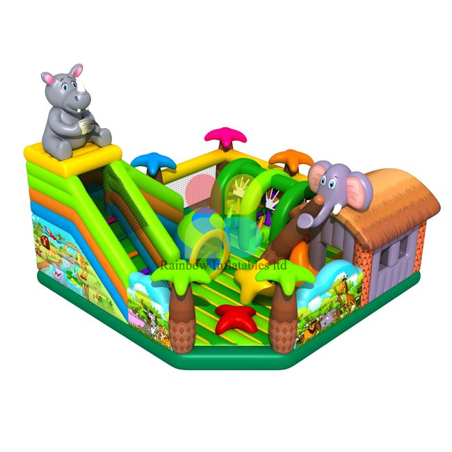 Rainbow New Design Inflatable Elephant Animal Fun Park