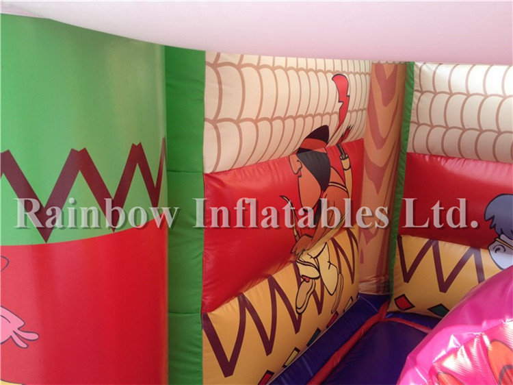 RB1058（3.8x2m）Inflatable Rainbow Kids bouncy castle 