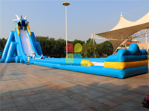 Huge Commercial Durable Inflatable Water Slide for Adults, Beach Inflatable Water Slide