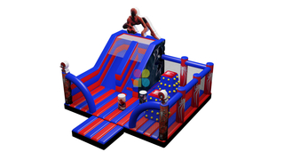 Digital Printing Funny Inflatable Bouncer Spider Man Playground For Rental