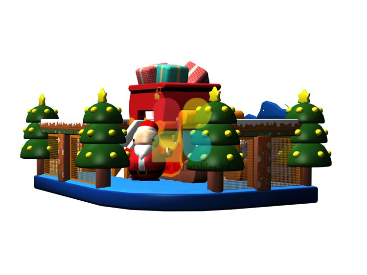 RB04145（6x8m）Inflatable Christmas theme snowman house funcity hot sale