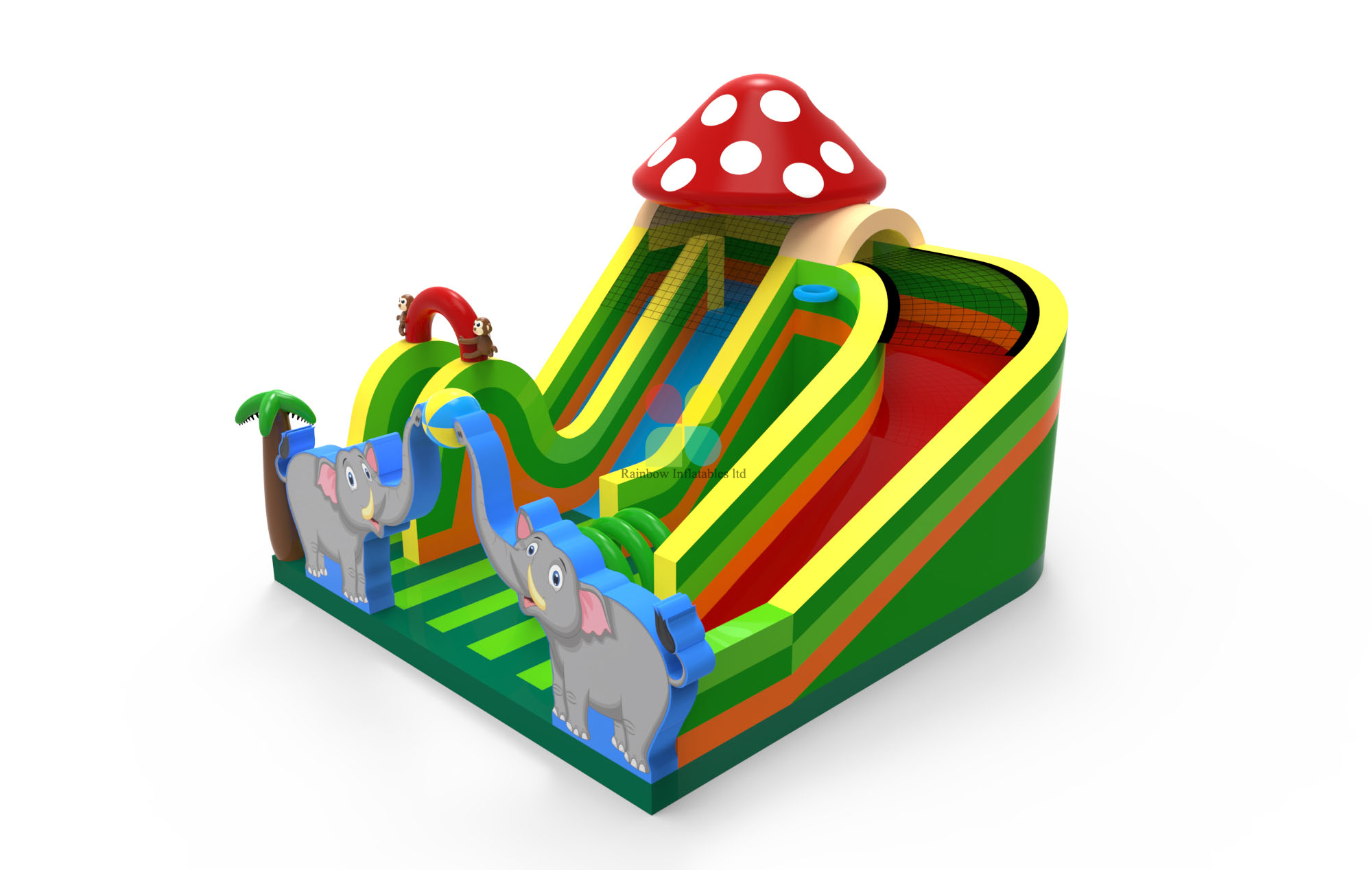 Mushroom House Toddler Inflatable Obstacle Course