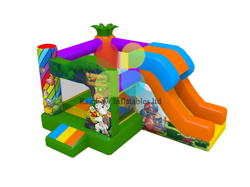 Forest Inflatable Castle Bouncer Combo With Slide 