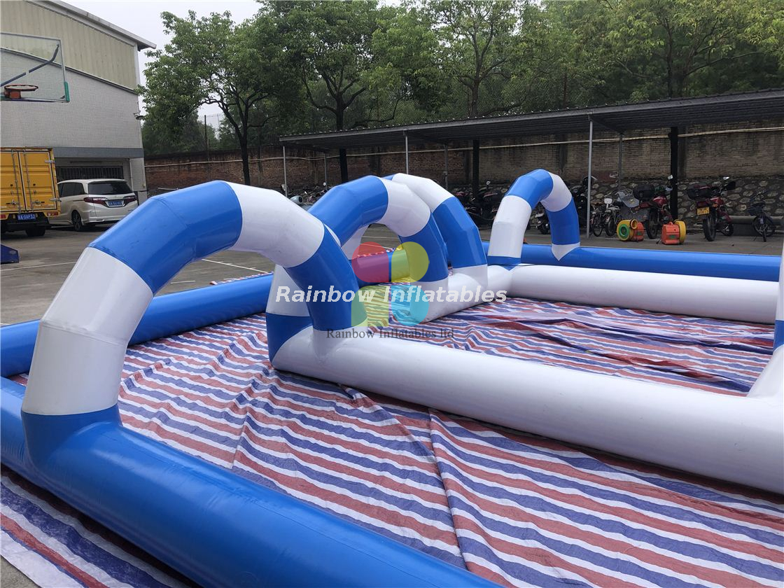 Commercial Sealed Inflatable crazy Kart Track -Rainbow
