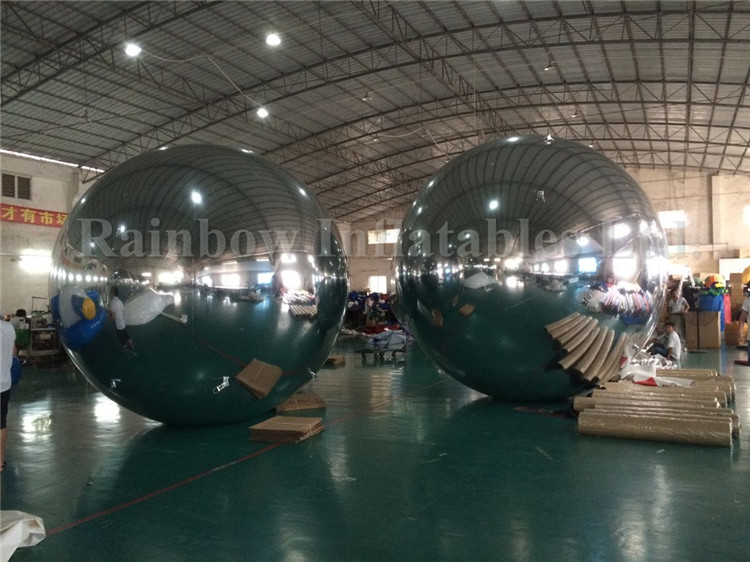 RB33008 Inflatable Factory Price Mirror Ball / Inflatable Mirror Balloon For Advertising To Sale Dia3.8m