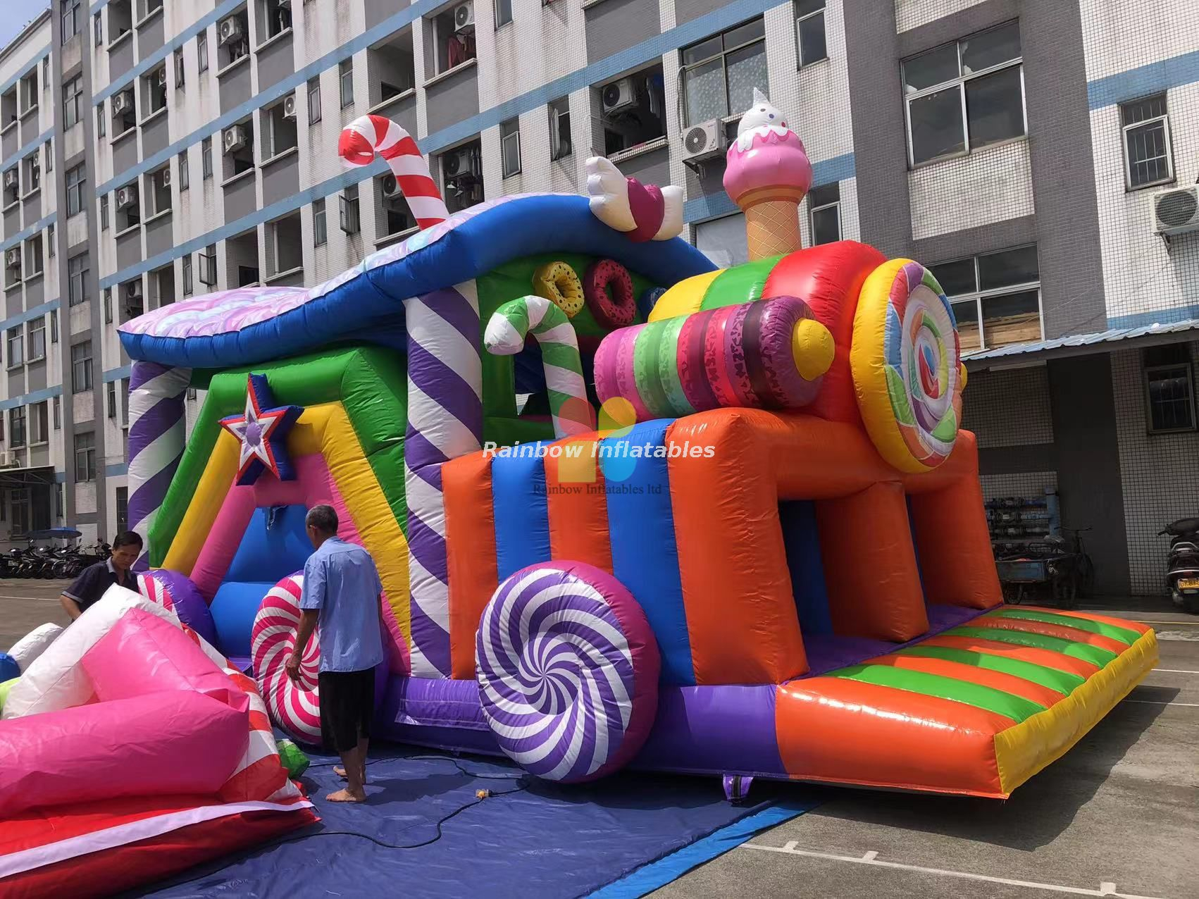 Rainbow Inflatable Candy Train